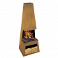 Dellonda Outdoor Chiminea Fireplace Heater Firewood Storage - Corten Steel DG108