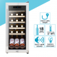 Baridi 18 Bottle Wine Fridge Cooler & Touch Control, LED Light, Stainless Steel DH29