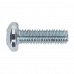 Machine Screw M6 x 20mm Pan Head Pozi Zinc Pack of 50 MSP620