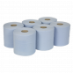 Paper Roll Blue 2-Ply Embossed 150m Pack of 6 BLU150