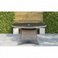 Dellonda Chester Rattan Wicker Outdoor Dining Table with Tempered Glass Top DG67