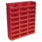 Plastic Storage Bin 105 x 85 x 55mm - Red Pack of 24 TPS124R