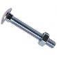 Cup Square Hex Bolt & Nut ZP M6 x 100mm Box 25