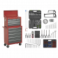 Topchest & Rollcab Combination 14 Drawer with Ball-Bearing Slides - Red/Grey & 281pc Tool Kit AP2250BBCOMBO