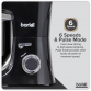 Baridi 1800W Stand Mixer with Accessories 8L - Black DH174