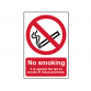 No Smoking It Is Against The Law To Smoke In These Premises - PVC 200 x 300mm SCA0567