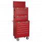 Topchest, Mid-Box & Rollcab 14 Drawer Stack - Red AP22STACK