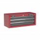 Mid-Box 3 Drawer with Ball-Bearing Slides - Red/Grey AP22309BB