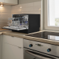 Baridi Compact Tabletop Dishwasher 6 Place Settings, 6 Programmes, Low Noise, 6.5L Cycle, Start Delay - Black DH85