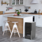 Baridi 18 Bottle Dual Zone Wine Cooler, Fridge with Digital Touch Screen Controls, Wooden Shelves & LED Light, Black DH89