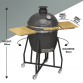 Dellonda Deluxe 22"(56cm) Ceramic Kamado Style BBQ Grill/Oven/Smoker, Supplied with Wheeled Stand DG159