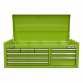 Topchest 9 Drawer with Ball Bearing Slides - Green AP4109HV