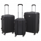 Dellonda 3-Piece Lightweight Luggage Suitcase Trolley Set ABS TSA Lock Black - DL11 DL11