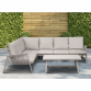 Dellonda Outdoor Garden Furniture Fusion 4 Piece Corner Sofa & Coffee Table Set, Aluminium DG57