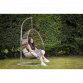Dellonda Egg Hanging Swing Chair, Wicker Rattan Basket, Steel Frame, Single DG60