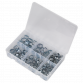 O-Clip Double Ear Assortment 140pc Zinc Plated AB044DE