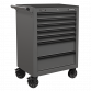 Topchest, Mid-Box & Rollcab Combination 14 Drawer with Ball-Bearing Slides - Grey APSTACKTGR