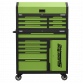 Superline Pro® Topchest & Rollcab Combination 12 Drawer & 1 Door Cupboard - Green AP1080HVG