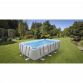 Dellonda 18ft Deluxe Steel Frame Swimming Pool, Rectangular with Filter Pump DL22