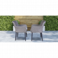 Dellonda Buxton Rattan Wicker Outdoor Dining Armchairs with Cushion, Set of 2, Grey DG76