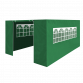 Dellonda Premium Side Walls/Doors/Windows for Gazebo/Marquee, Fits 3 x 4.5m Models - Dark Green DG152