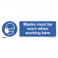 Mandatory Safety Sign - Masks Must Be Worn - Rigid Plastic - Pack of 10 SS57P10