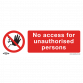 Prohibition Safety Sign - No Access - Rigid Plastic SS17P1