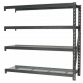Heavy-Duty Racking Extension Pack with 4 Mesh Shelves 640kg Capacity Per Level AP6572E