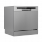 Baridi Compact Tabletop Dishwasher 8 Place Settings, 6 Programmes, Low Noise, 8L Cycle, Start Delay - Silver DH87