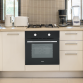 Baridi 60cm Built-In Five Function Fan Assisted Oven, 55L Capacity, Black DH124
