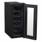 Baridi 12 Bottle Wine Cooler with Digital Touch Screen Controls & LED Light, Black DH73