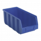 Plastic Storage Bin Deep 145 x 335 x 125mm Blue Pack of 16 TPS3D