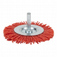 Nylon Filament Circular Brush Ø75mm with Ø6mm Shaft NFBC75