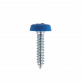 Numberplate Screw Plastic Enclosed Head 4.8 x 24mm Blue Pack of 50 PTNP8