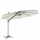 Dellonda Ø3m Garden/Patio Cantilever Parasol/Umbrella with Crank Handle, 360° Rotation, Tilt and Cover, Cream DG268