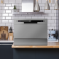 Baridi Compact Tabletop Dishwasher 6 Place Settings, 6 Programmes, Low Noise, 6.5L Cycle, Start Delay - Silver DH84