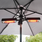 Dellonda Folding Parasol/Gazebo/Patio Outdoor Infrared Heater, Two Panels, Extra Long 5M Cable, 1600W - DG176 DG176