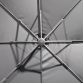 Dellonda Ø3m Garden/Patio Cantilever Parasol/Umbrella with Crank Handle, Tilt, 360° Rotation and Cover, Grey DG267