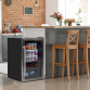 Baridi Under Counter Wine/Drink/Beverage Cooler/Fridge, Built-In Thermostat, Energy Class E, 85 Litre - Stainless Steel DH31