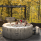 Dellonda 2-4 Person Inflatable Hot Tub Spa with Smart Pump - Wood Effect DL88
