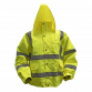 Hi-Vis Yellow Jacket with Quilted Lining & Elasticated Waist - X-Large 802XL