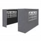 Dellonda Premium Side Walls/Doors/Windows for Gazebo/Marquee, Fits 2 x 2m Models - Grey DG145