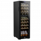 Baridi 27 Bottle Dual Zone Wine Cooler, Fridge with Digital Touch Screen Controls, Wooden Shelves & LED Light, Black DH90