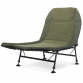 Dellonda Deluxe Wide Adjustable Fishing Bedchair Fleece Mattress & Built-In Pillow, 3 Legs & 6 Adjustable Feet DL78