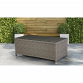 Dellonda Chester Rattan Wicker Outdoor Coffee Table with Tempered Glass Top, Brown DG71