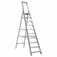 Aluminium Step Ladder 10-Tread Industrial BS 2037/1 AXL10