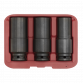 Deep Weighted Impact Socket Set 1/2"Sq Drive 3pc SX319