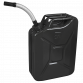 Screw Cap Metal Jerry Can 20L - Black JC20SCB