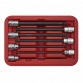 Ball-End Hex Socket Bit Set 7pc 3/8"Sq Drive 150mm Metric AK62257