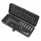 Socket Set 32pc 1/4"Sq Drive 6pt WallDrive® Metric Black Series AK7970
